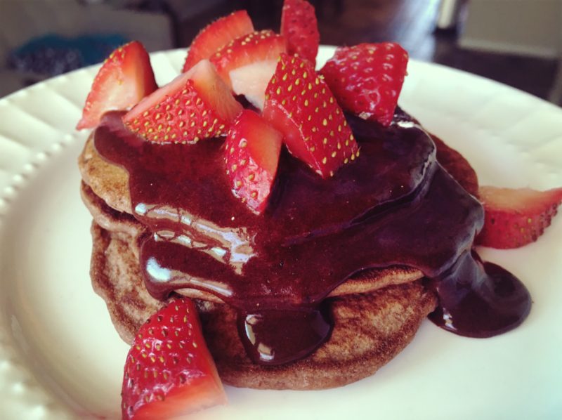 Chocolate Eclair Protein Pancakes