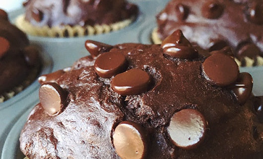 Triple Chocolate Protein Muffins